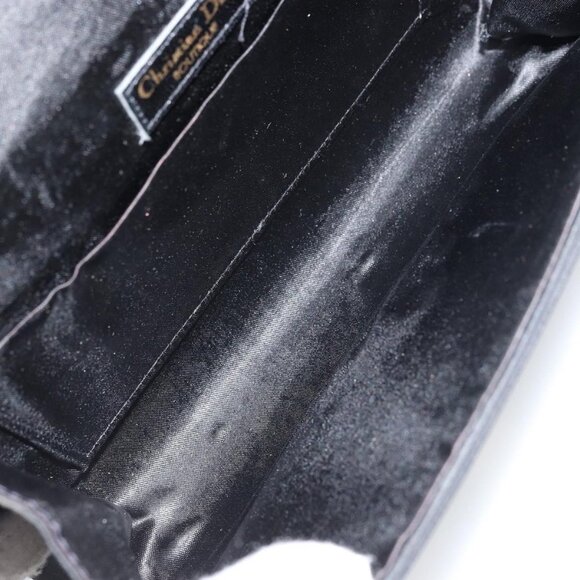 Authentic Christian Dior Shoulder Bag Nylon Black Gold - Picture 4 of 16